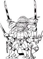 kolorowanki Wojownicze Żółwie Ninja numer  95